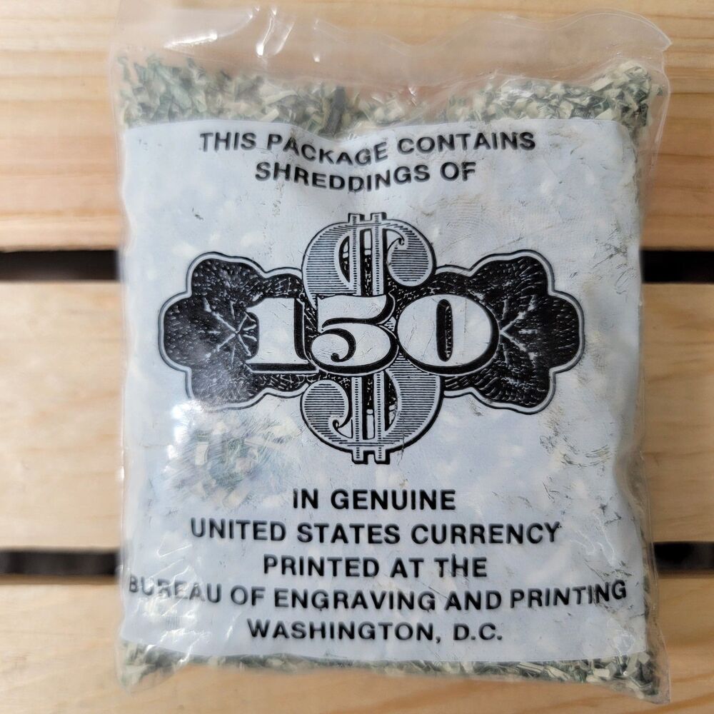 Genuine Shreddings of US Currency $150 - SEALED